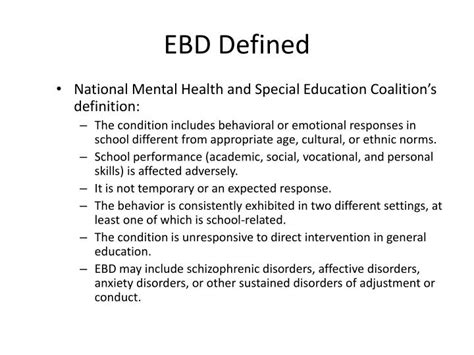 what is ebd.